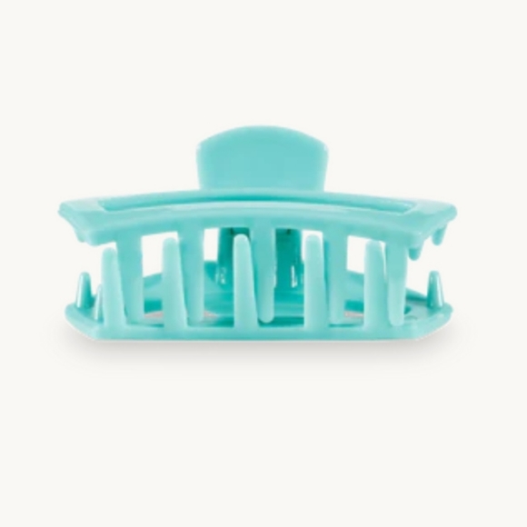 Teleties Open Atlantis Tiny Hair Clip| TURQUOISE| Healthy Hair•Small Clip- NEW - Picture 2 of 5
